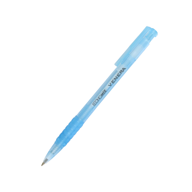 Ручка кулькова ECONOMIX (E10105) VENERA, автоматична, чорнила сині